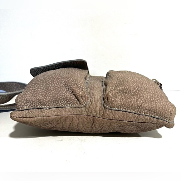 Roots Village Tribe Pebbled Leather Gray Taupe Crossbody Bag Canada 🇨🇦 - Picture 7 of 12